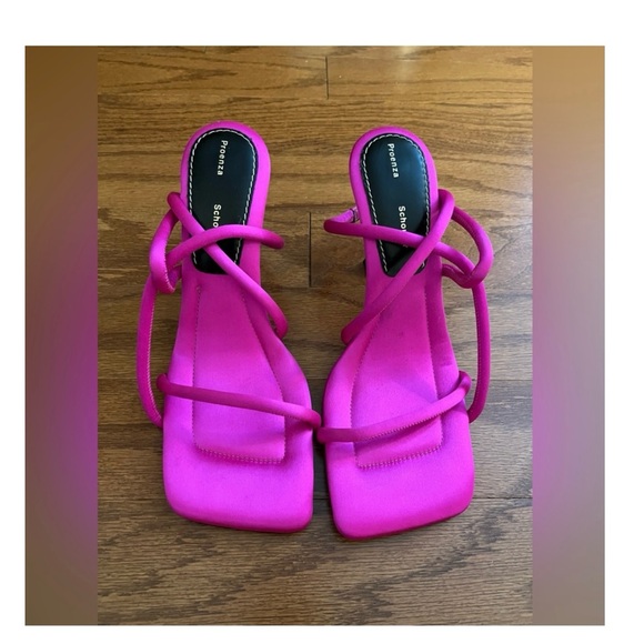 ‼️WOW‼️Proenza Schouler Square Strappy 90mm Sandals in Fuchsia - 8US/38EU 💕💕 - Picture 2 of 16